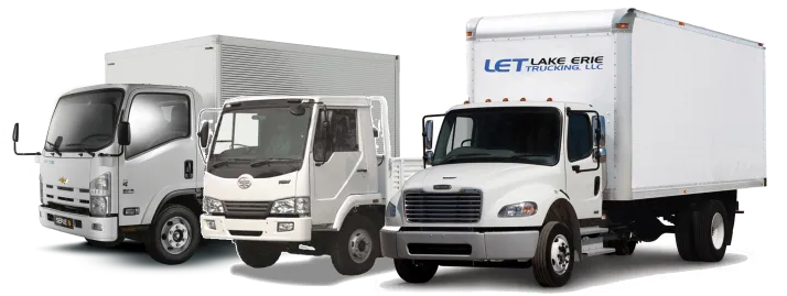 Fleet of trucks and delivery vans