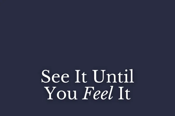 See It Until You Feel It