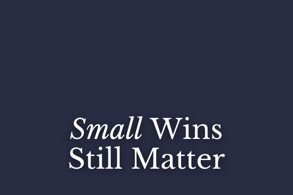 Small Wins Still Matter