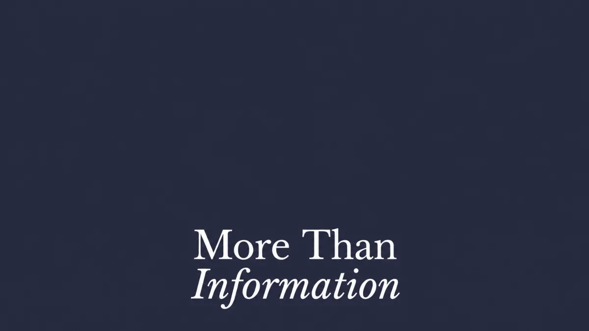 More Than Information