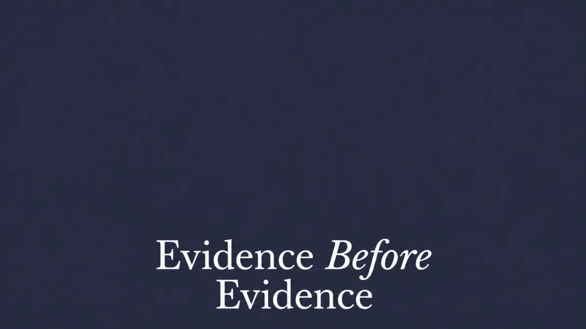 Evidence Before Evidence title graphic