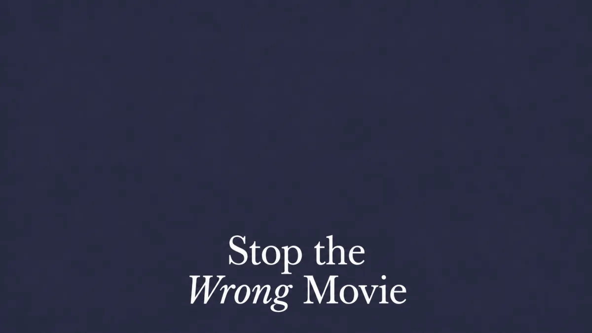 Stop the Wrong Movie title graphic