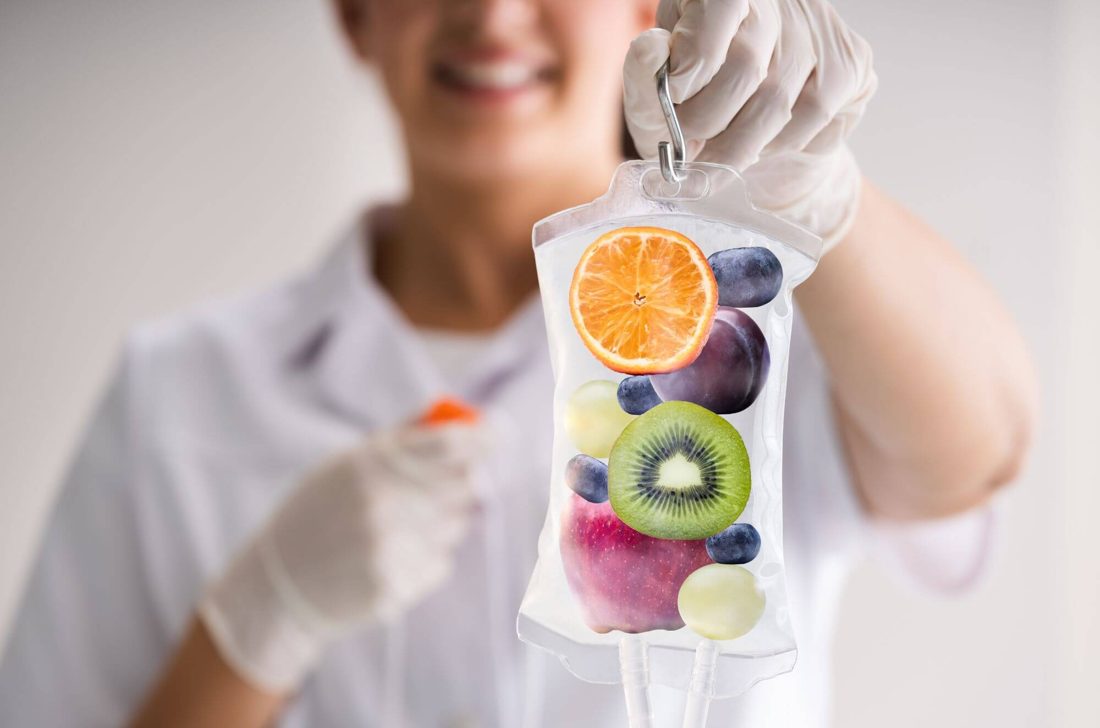 An IV drip bag for therapy