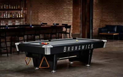 Brunswick pool tables at Owasso Family Billiards