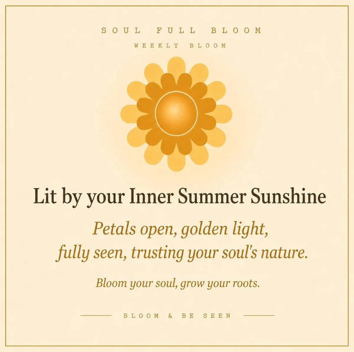 Lit by Your Inner Summer Sunshine ☀️