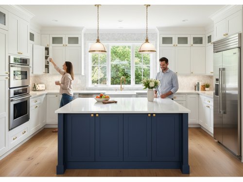 Rush County, IN Kitchen Cabinets Painting