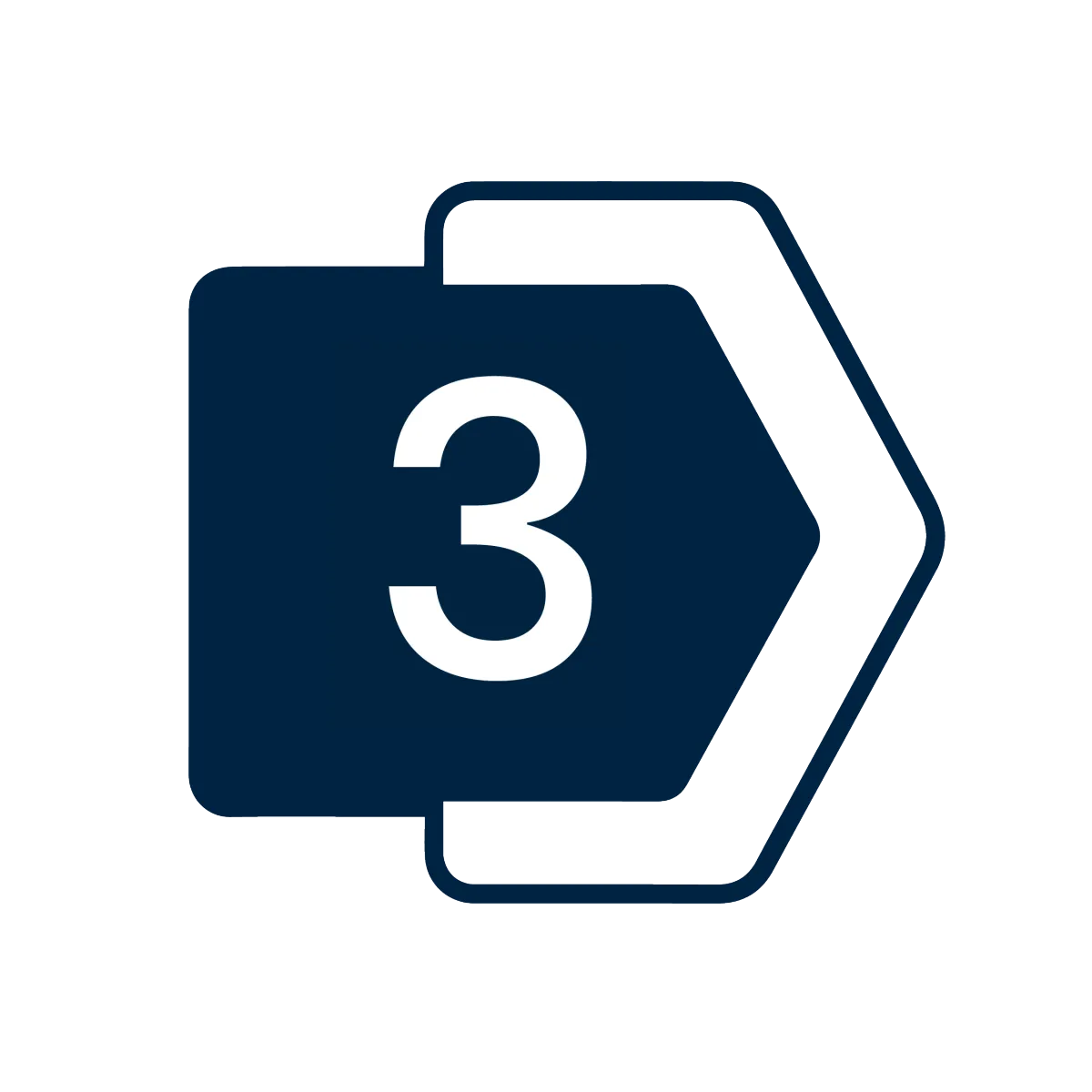 Step 3 arrow icon representing the third stage of Execubook Financial’s financial service workflow