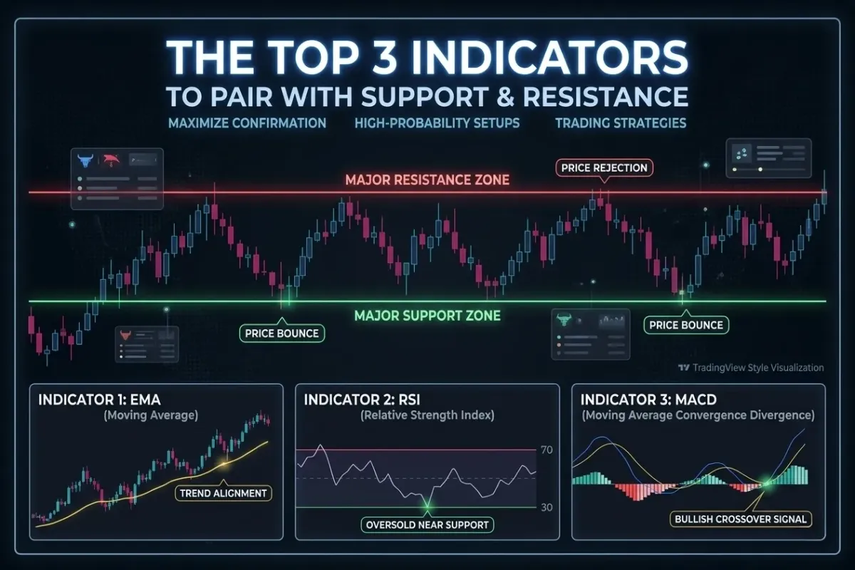 The Top 3 Trading Indicators to Pair with Support and Resistance