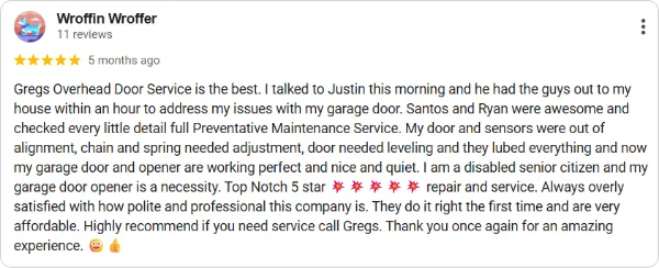 broken garage door spring