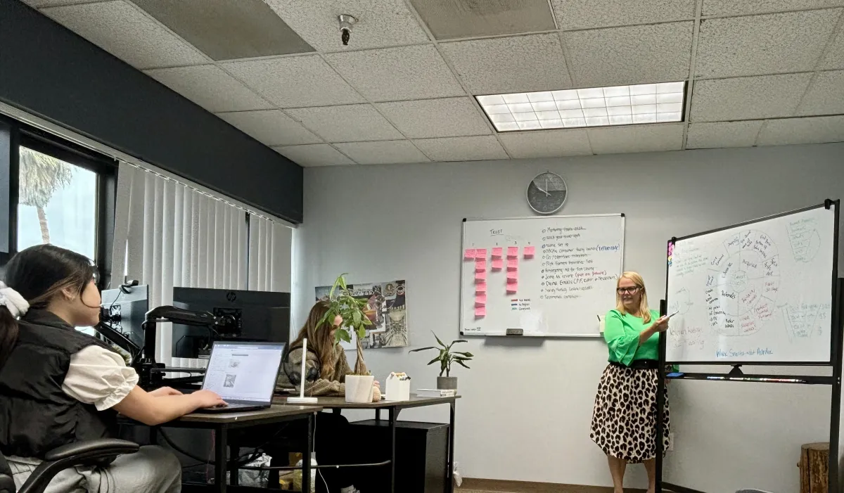 Heather Dueitt facilitating a growth strategy working session
