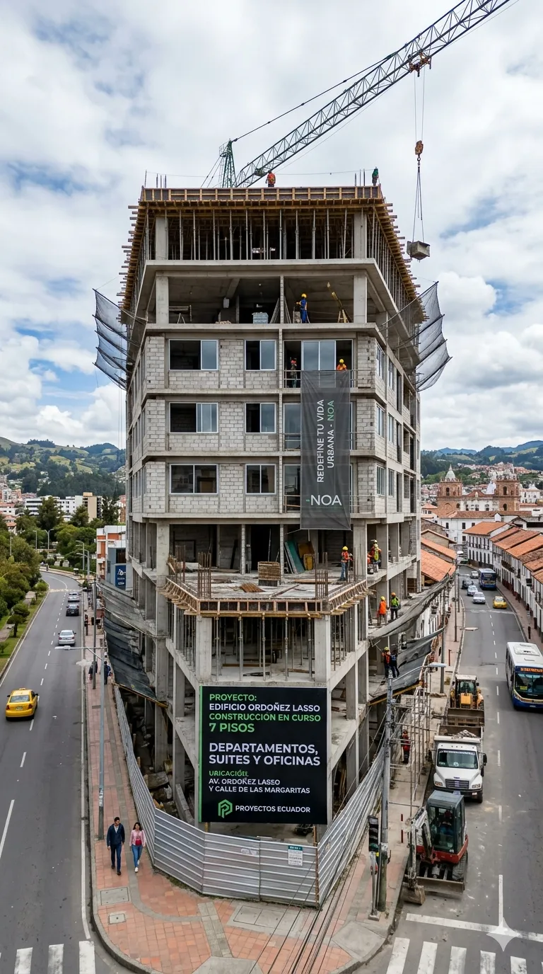 Visualización arquitectónica de proyecto inmobiliario en desarrollo