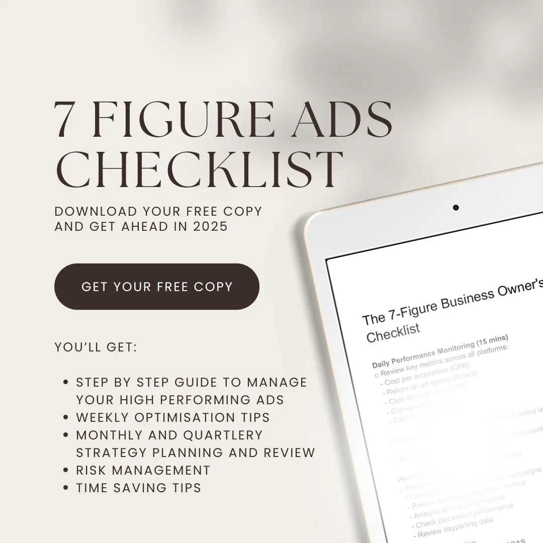 7 Figure ads checklist