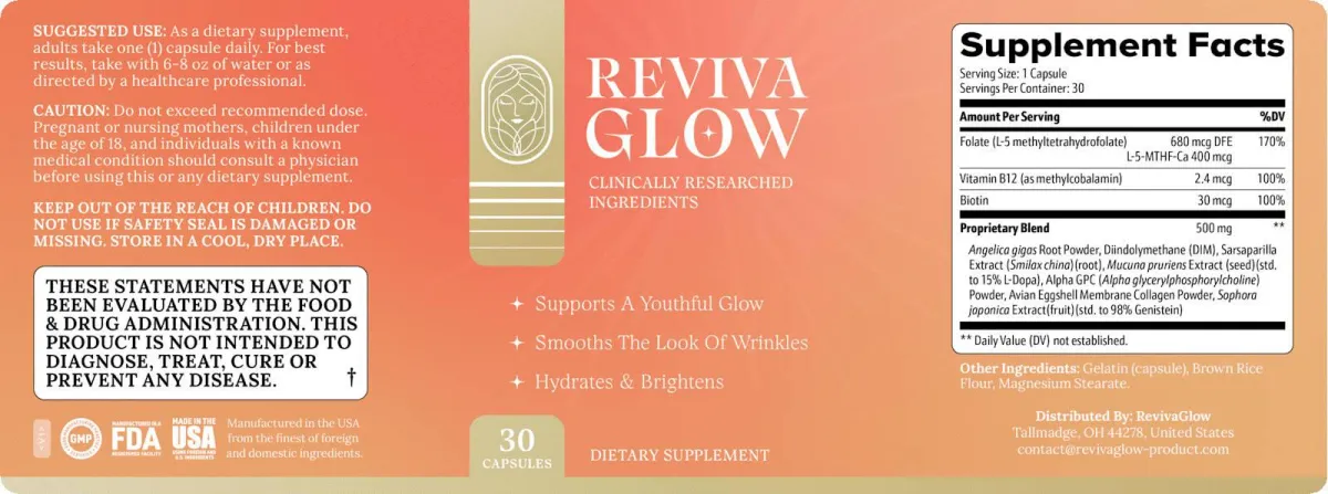 revivaglow supplement facts