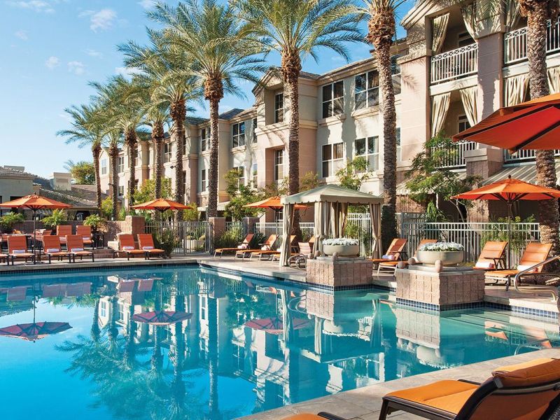 Warm Sonoran Desert landscape in Scottsdale, Arizona