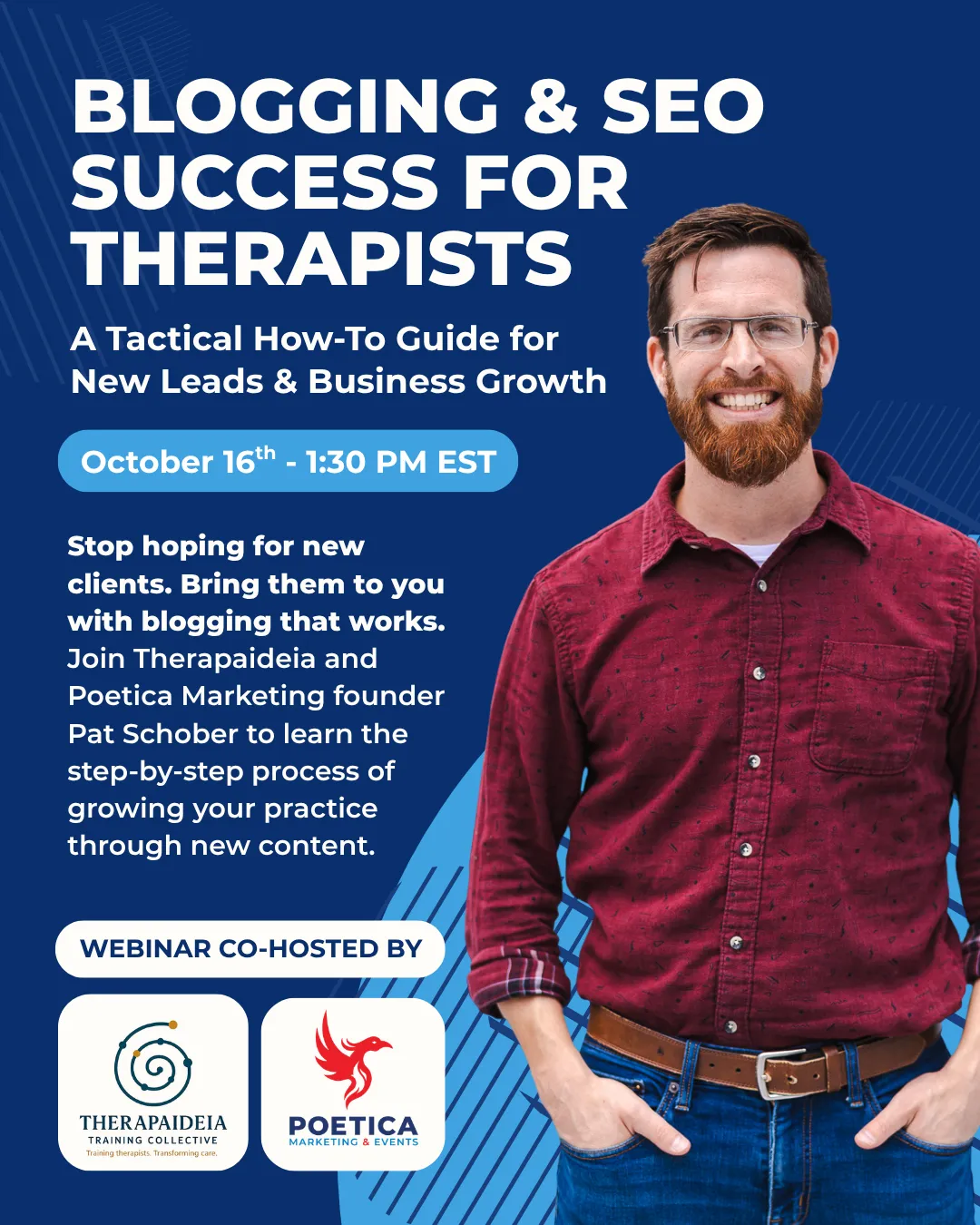 Patrick Schober of Poetica, clinician and educator offering professional development and training for therapists