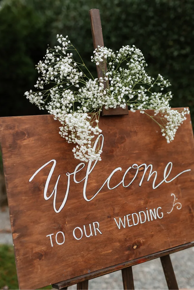 Wedding welcome sign