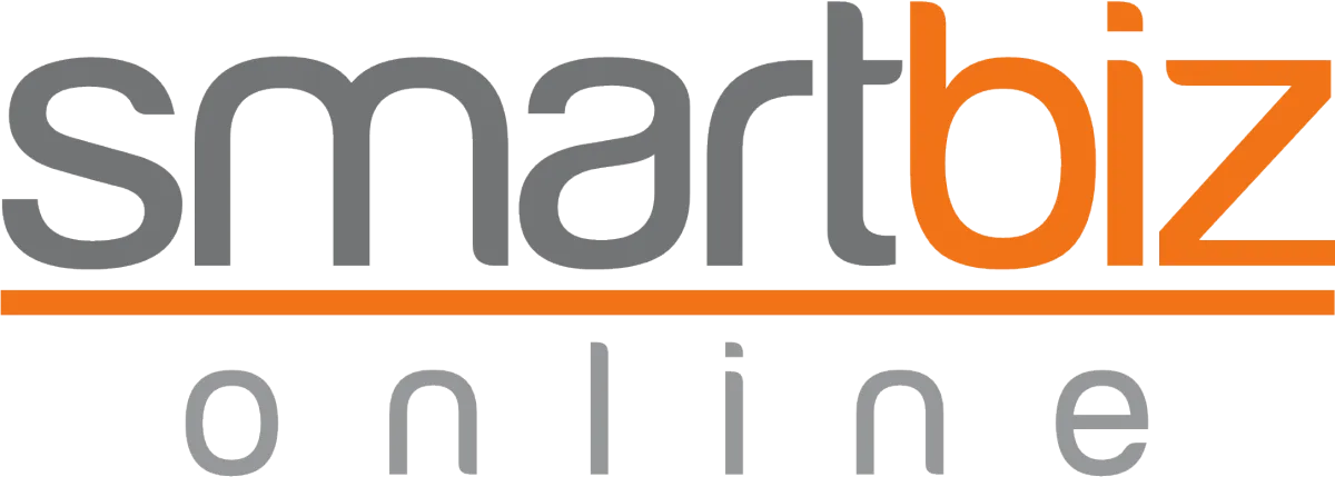 SmartBiz Online job management software displayed on desktop and mobile devices, showing scheduling, forms, and timesheets tools for trade businesses.