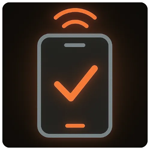 SmartBiz mobile app for field staff – update jobs, fill out forms, submit timesheets, and receive real-time job updates on-site.