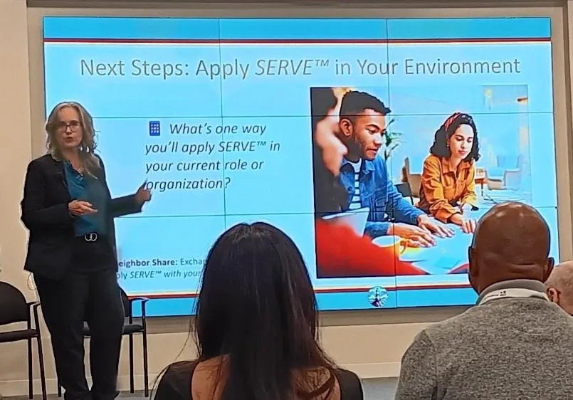 Dr. Arden Dudek teaching a class