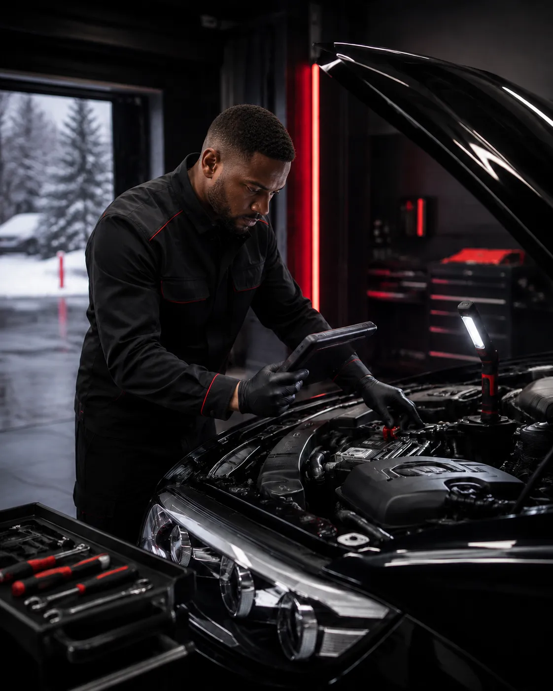 Precision mechanics tools for winter automotive inspection
