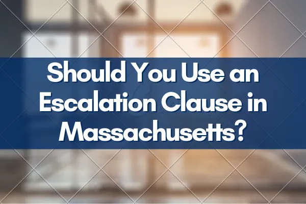 A Massachusetts home with a 'Sold' sign and an overlay of real estate offer documents.