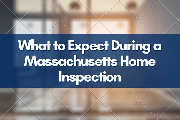 A professional home inspector examining a property in Massachusetts, highlighting key areas like roof and foundation.