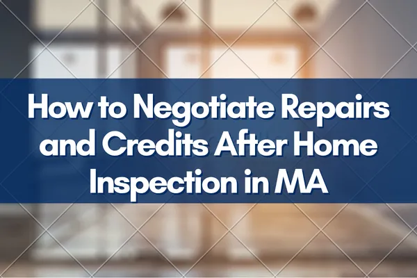 Massachusetts home inspection negotiation process with buyer and seller discussing repairs and credits