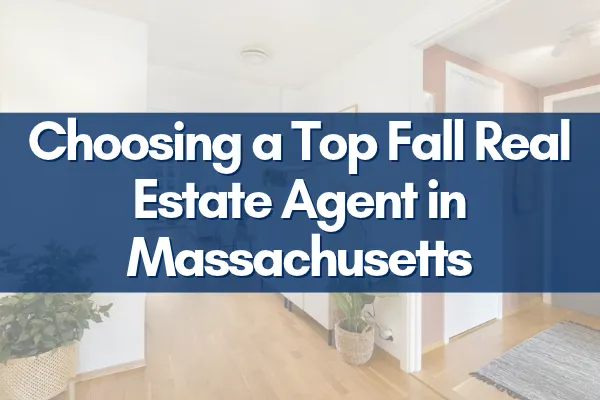 A cozy Massachusetts home with vibrant fall foliage and a professional agent during the autumn season.