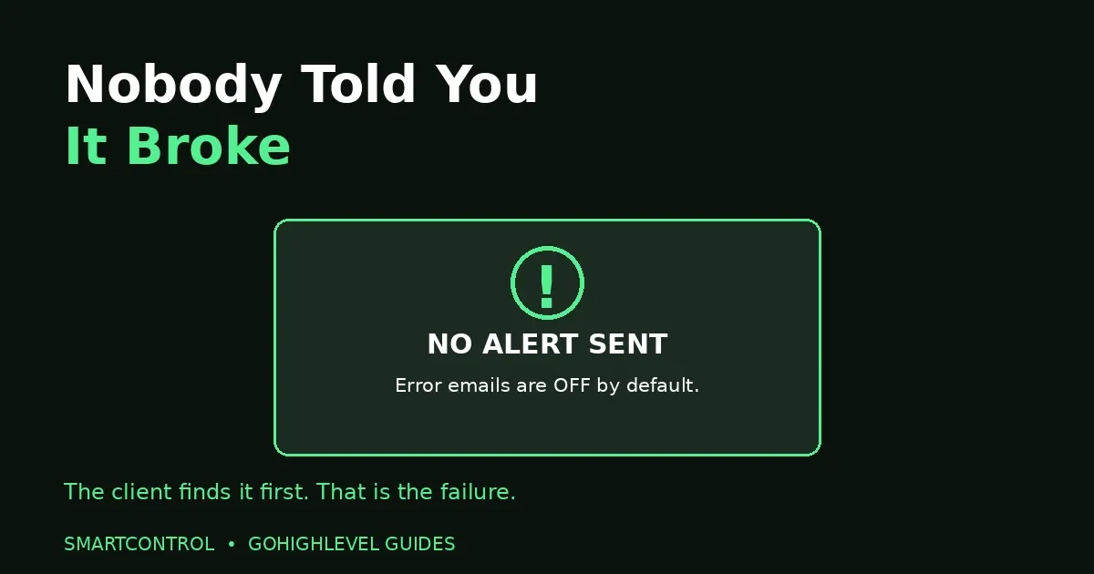 GoHighLevel Workflow Error Notifications: 6 Checks