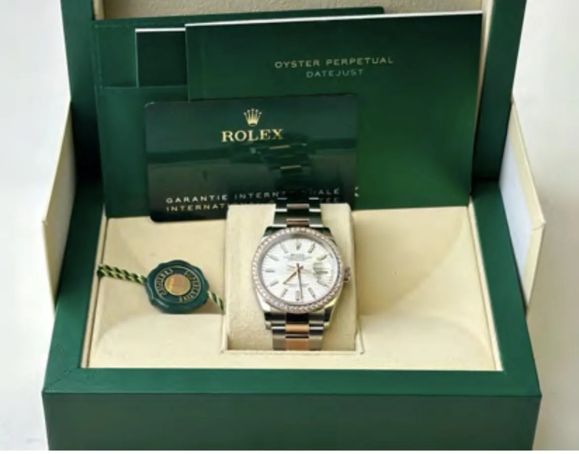 silver and gold analog watch