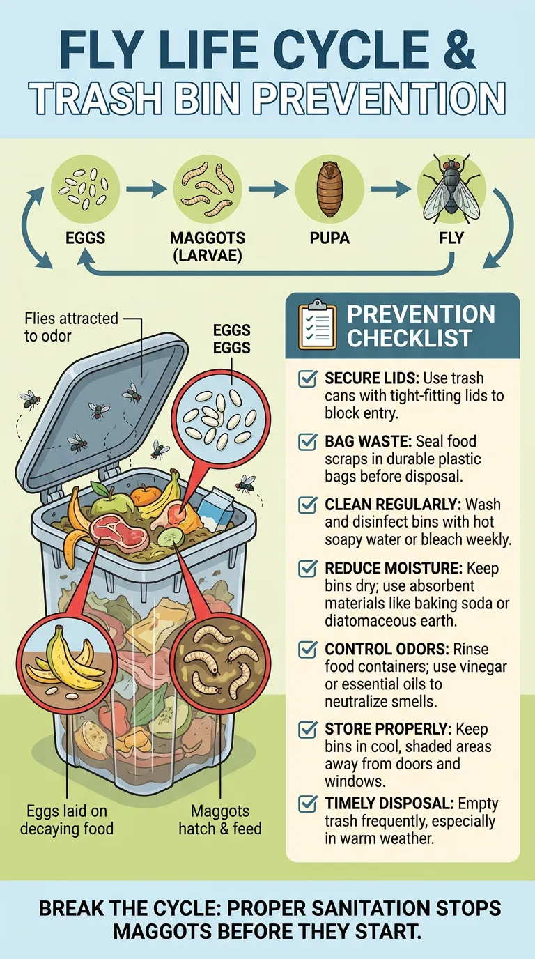 Maggots in Trash Can? West Valley AZ Prevention Tips + Bin Cleaning