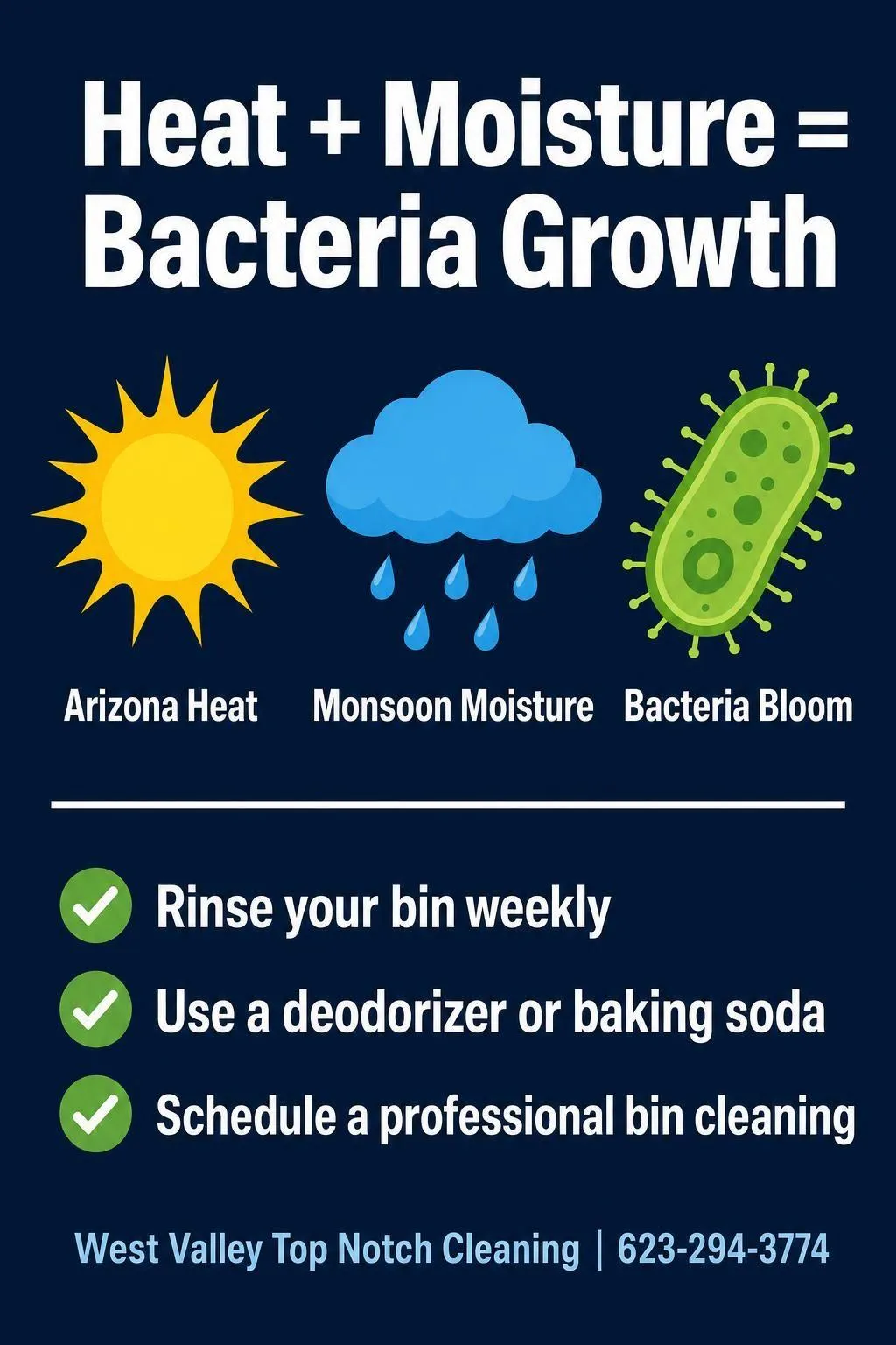 Monsoon Bin Odor in Arizona? Trash Can Cleaning Tips for the West Valley