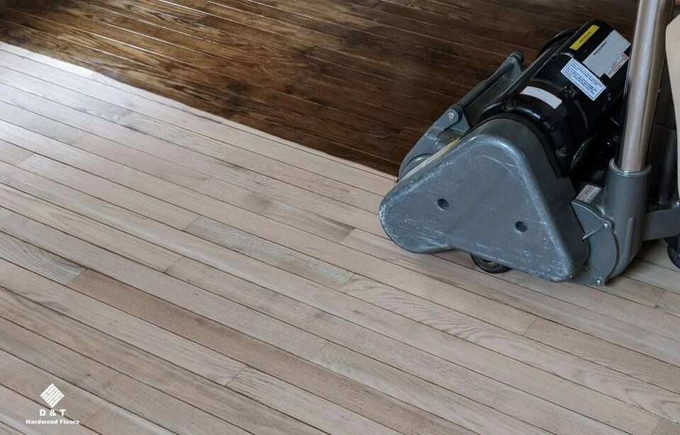 A hardwood flooring expert was doing the installation on a residential property in  Portland.