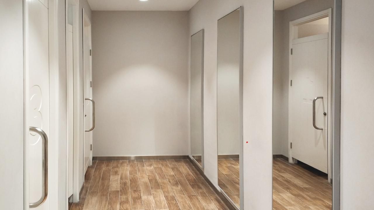 dressing room floor