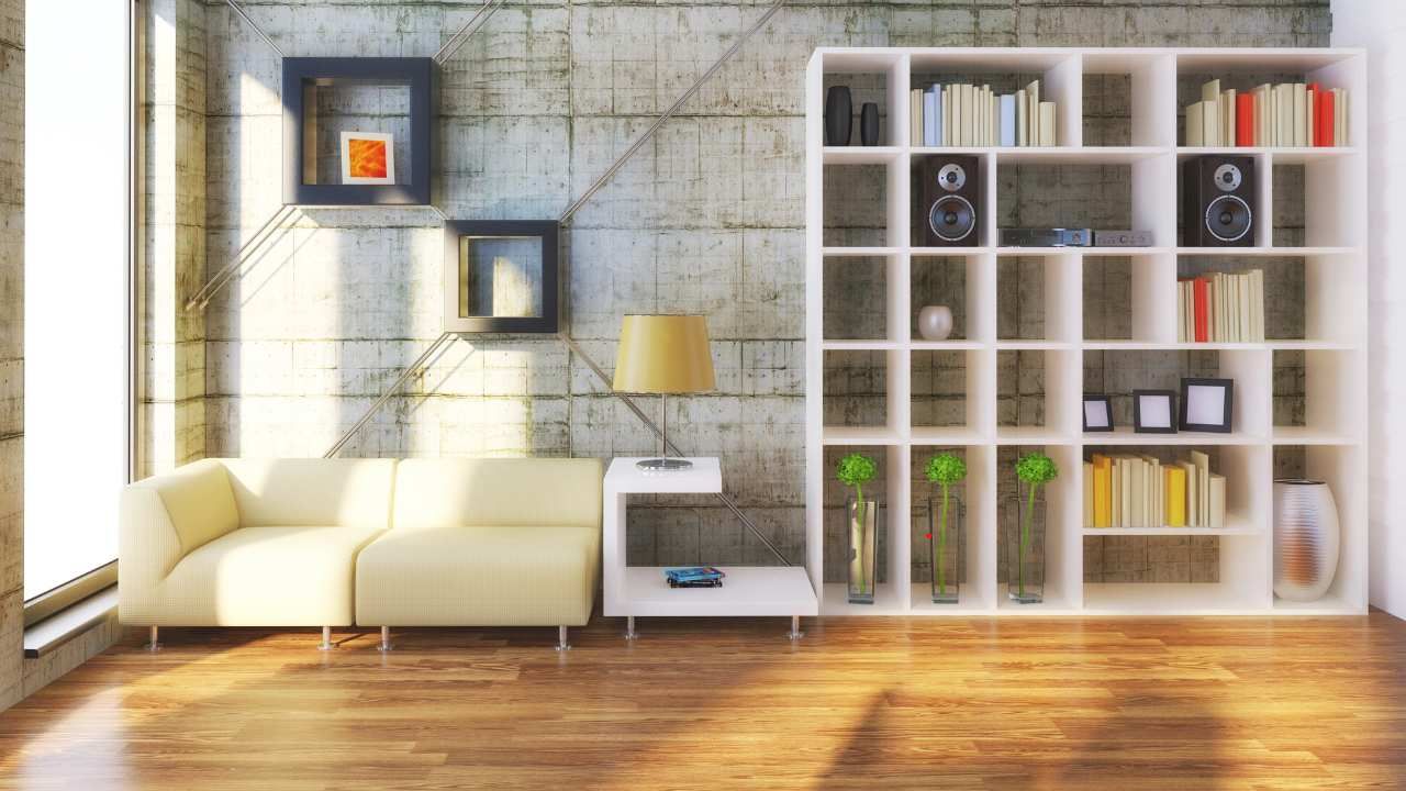 bookshelves and desks
