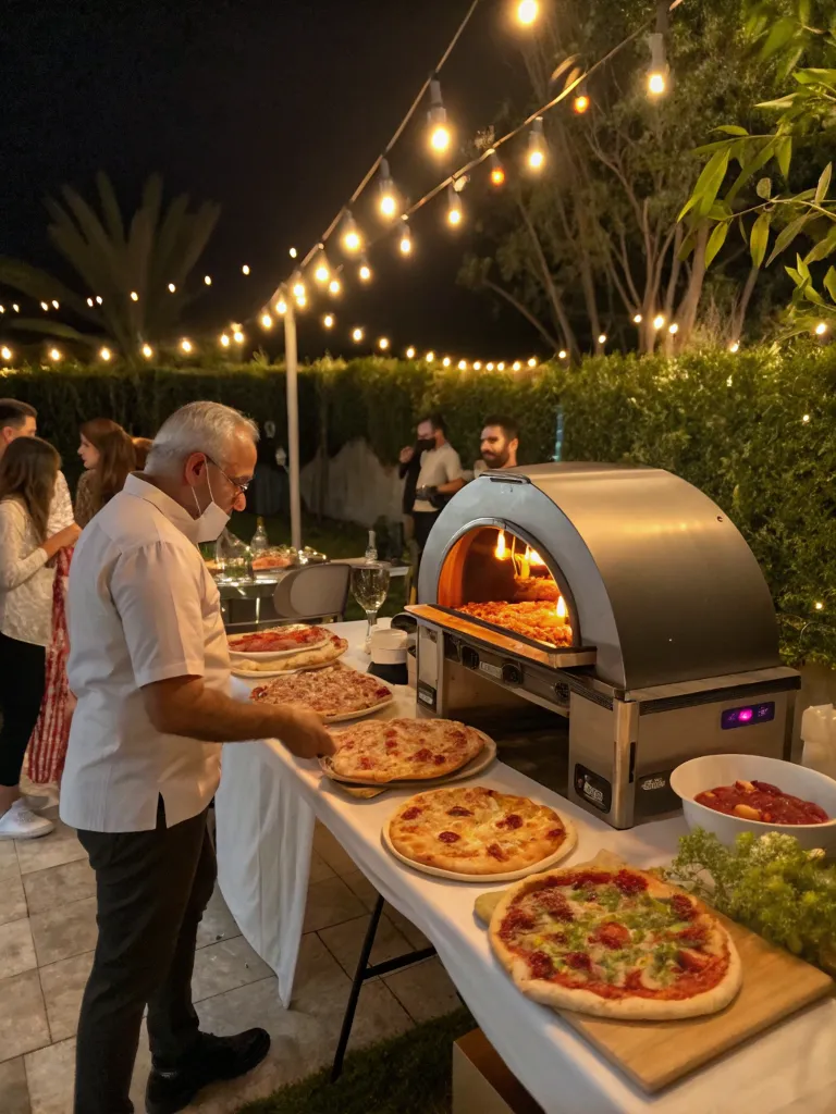 Buffet de pizzas pour animation spéciales et événements festifs pizza la vista