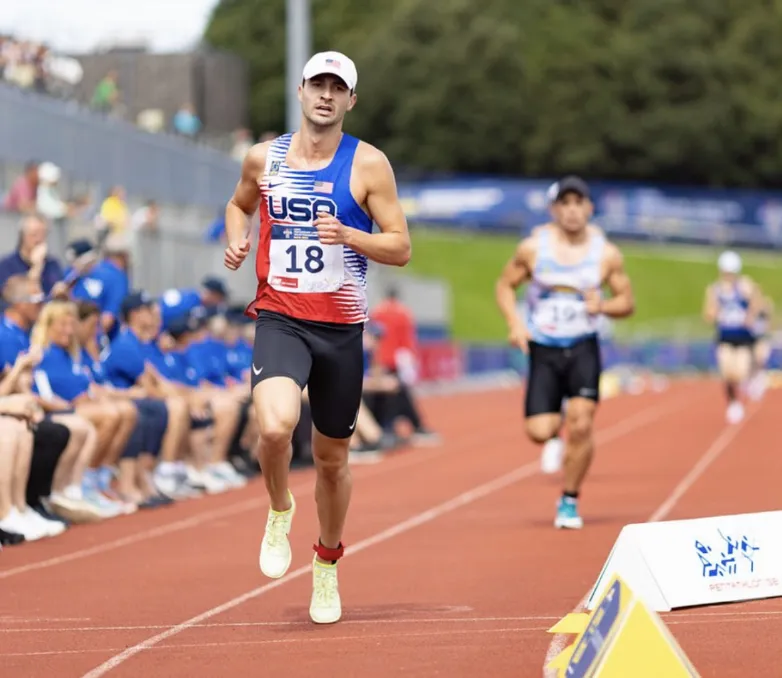 One Person Running Track