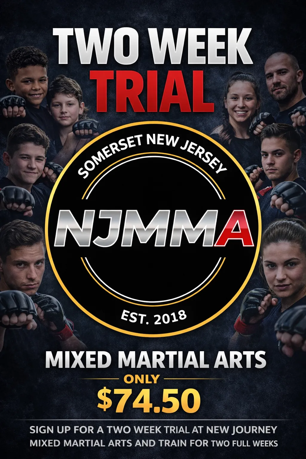 pair of red-and-black Title training gloves on grey wooden plank