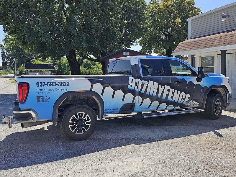 a truck from potter fence