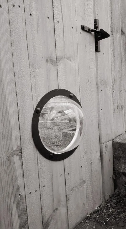 a wooden fence with a dome