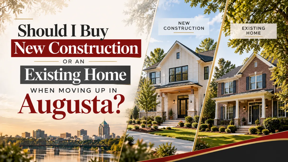 Should I Buy New Construction or an Existing Home When Moving Up in Augusta?