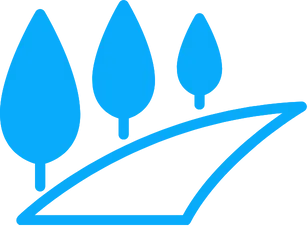 blue landscaping icon