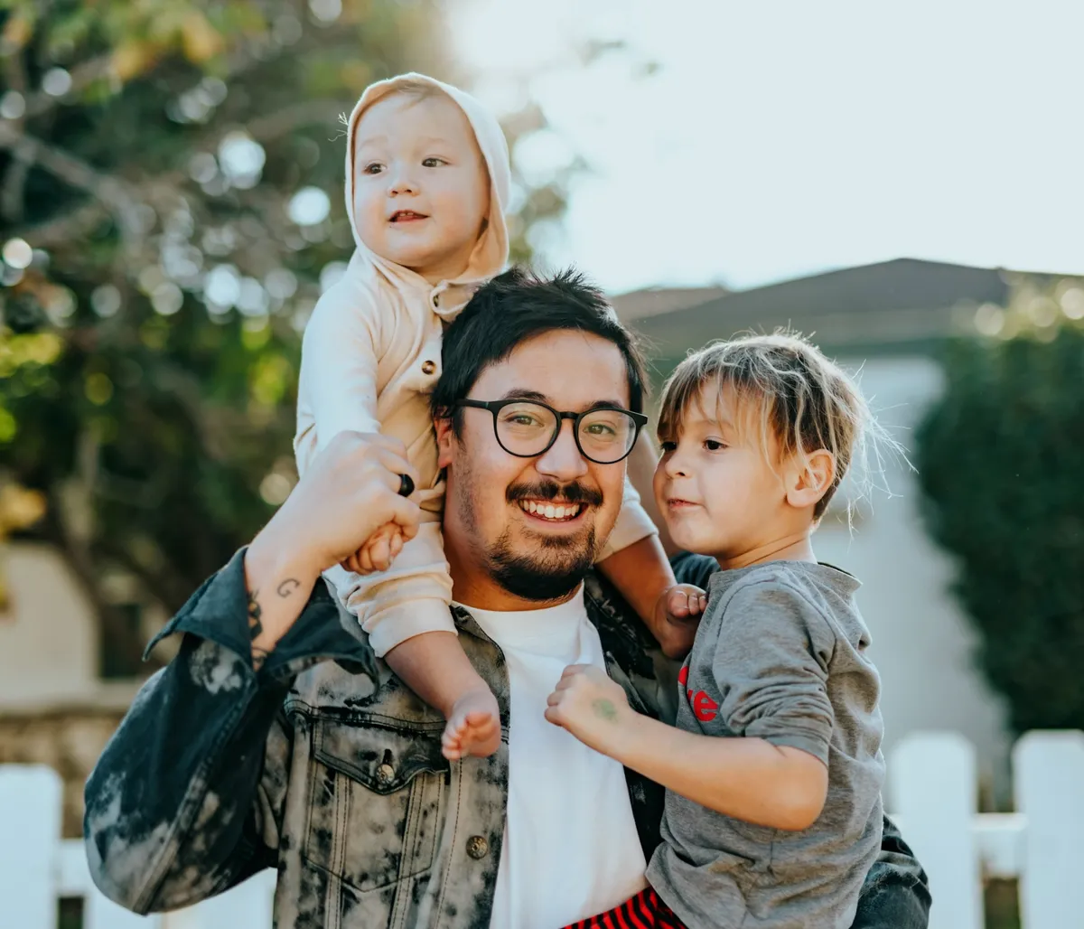 Smiling family representing Blue Skies Insurance clients