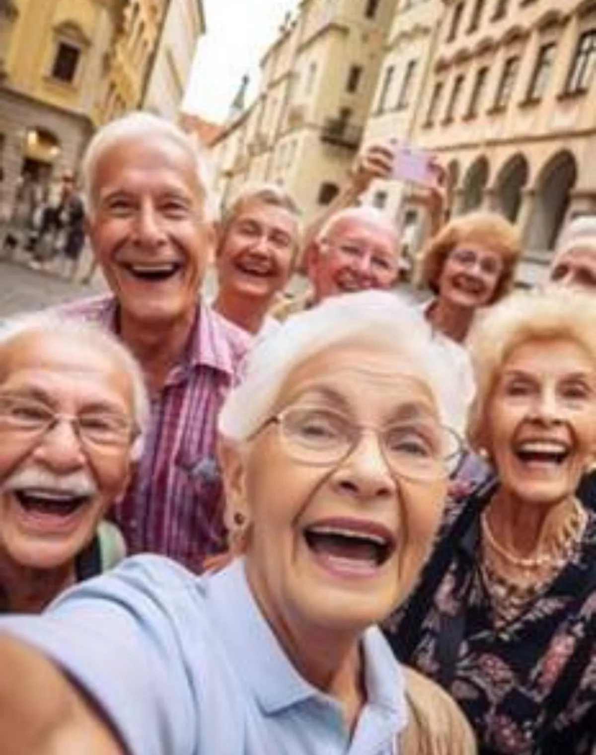 Happy older adults supported by Blue Skies Insurance