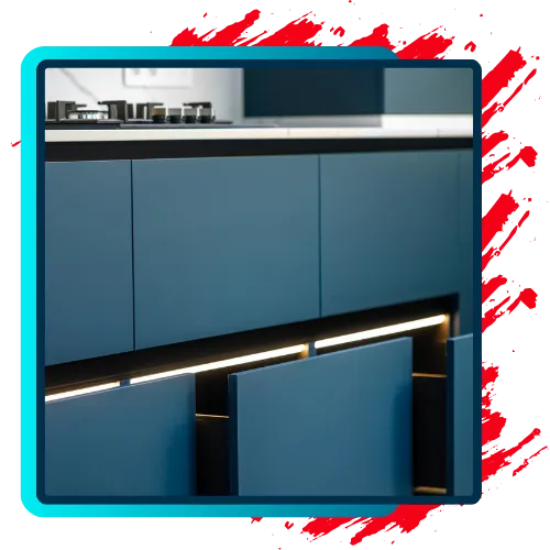 Fresh kitchen cabinet painting in Irving TX with smooth painted doors 