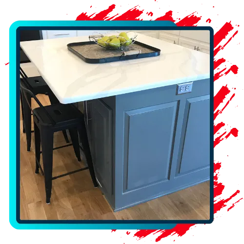 Clean painted kitchen cabinets in a Plano home