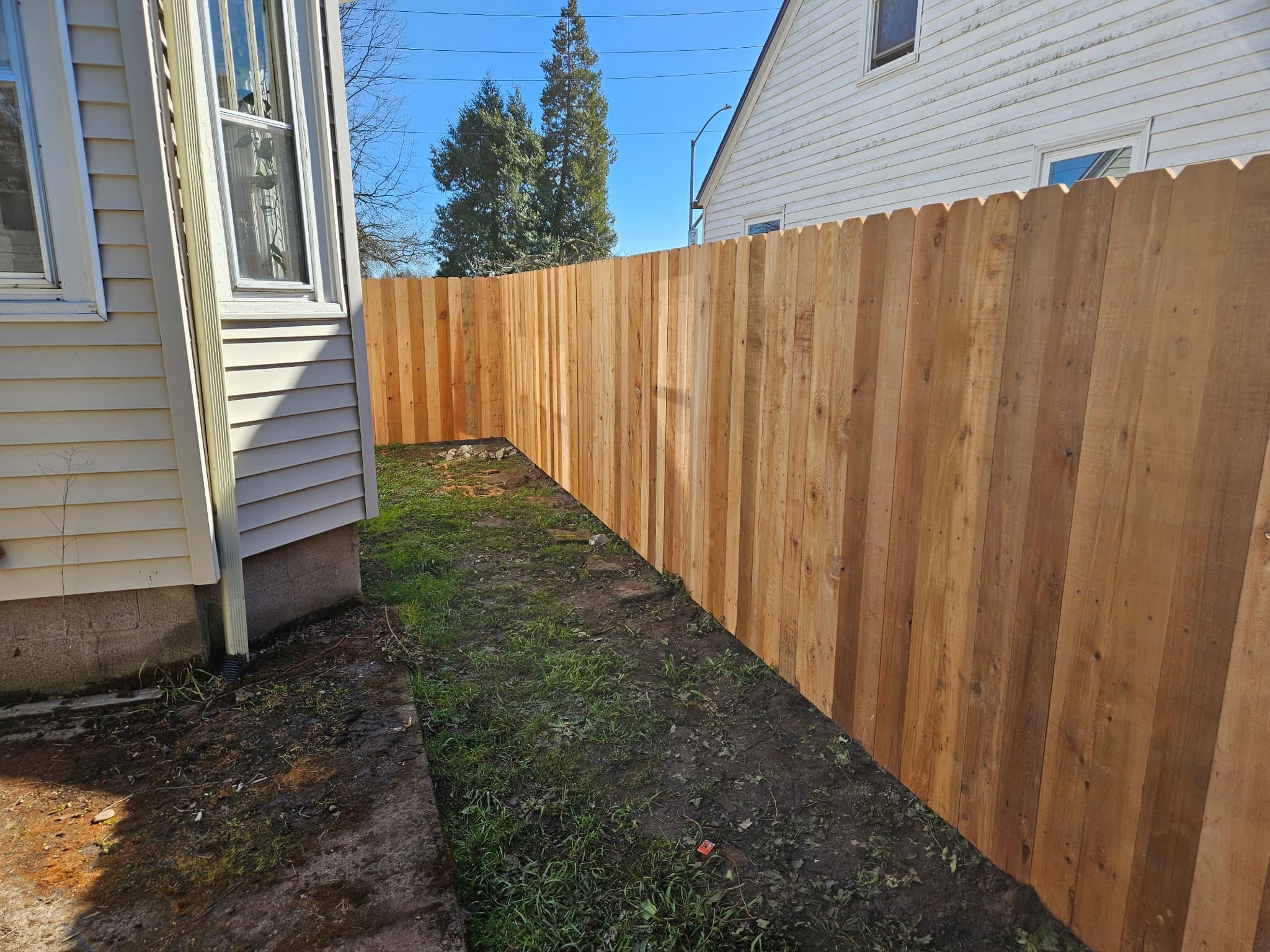 Western Red Cedar Privacy Fence in Roseburg, Oregon