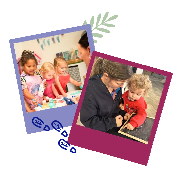 Children playing in childcare facility