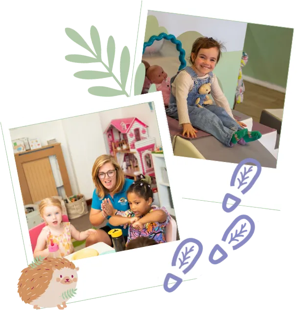 Children playing in childcare facility