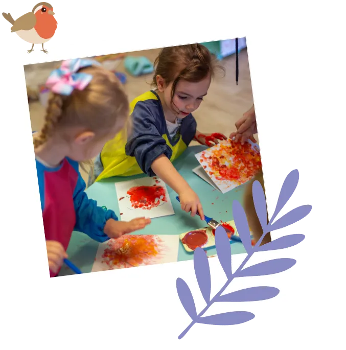 childcare staff with child